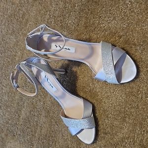 Nina silver formal heel, 8.5
